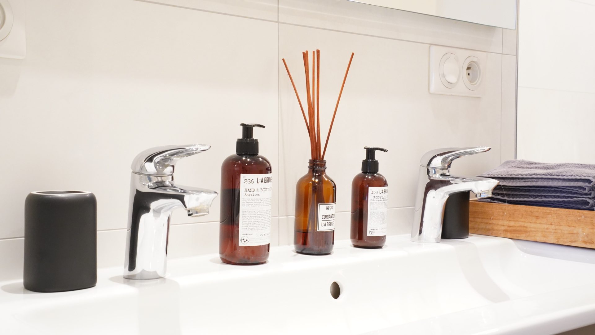 L:A Bruket amenities on the basin