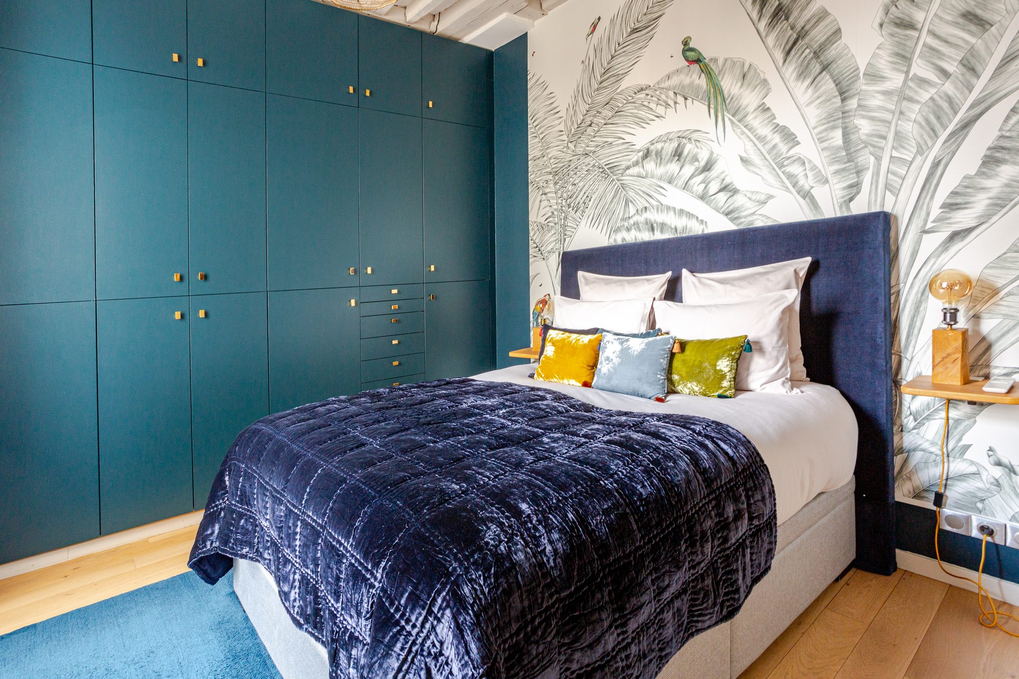 Teal fitted wardrobes